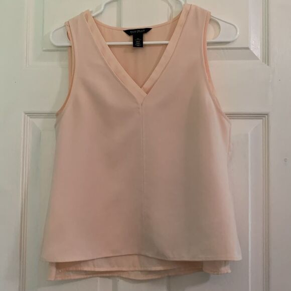 White House Black Market Pale Pink Tank Shell Double Layer Size XS - Picture 1 of 3